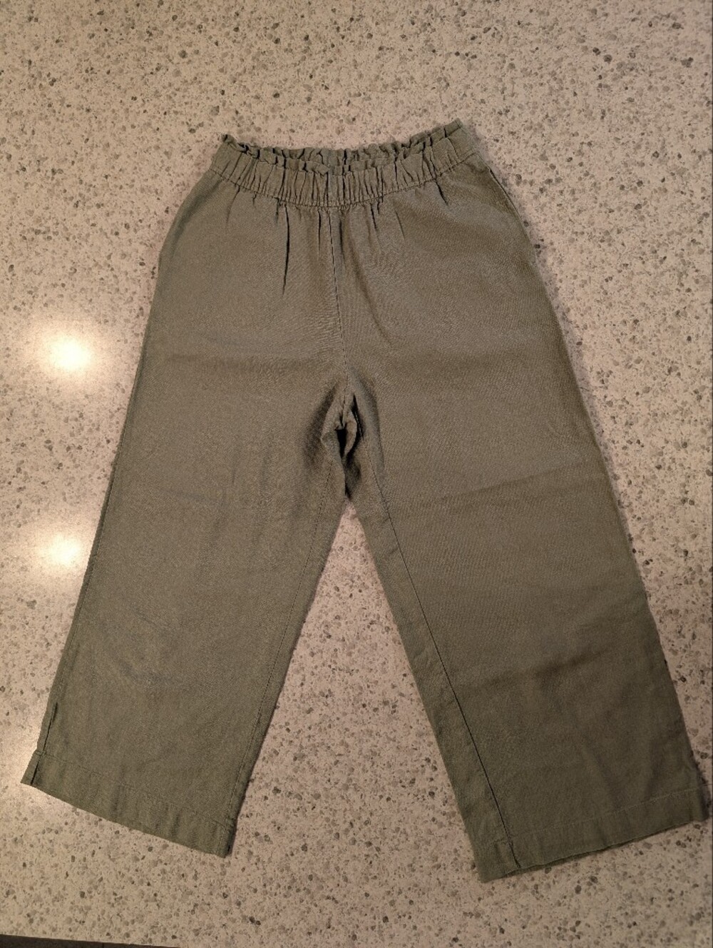 Women's Wide-Leg Pull-On Pants in Sage Green - Picture 11 of 16